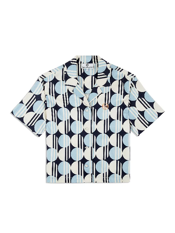 Brikette Cabana Shirt- Maritime Blue Relaxed Fit Short Tunic