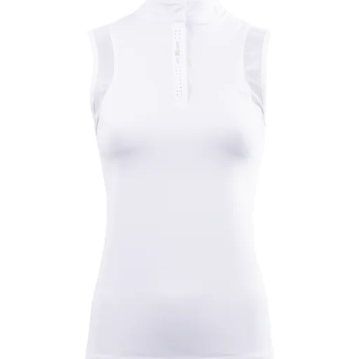 Cavallo Falina Ladies Competition Shirt White Classic Basic Short Shirt