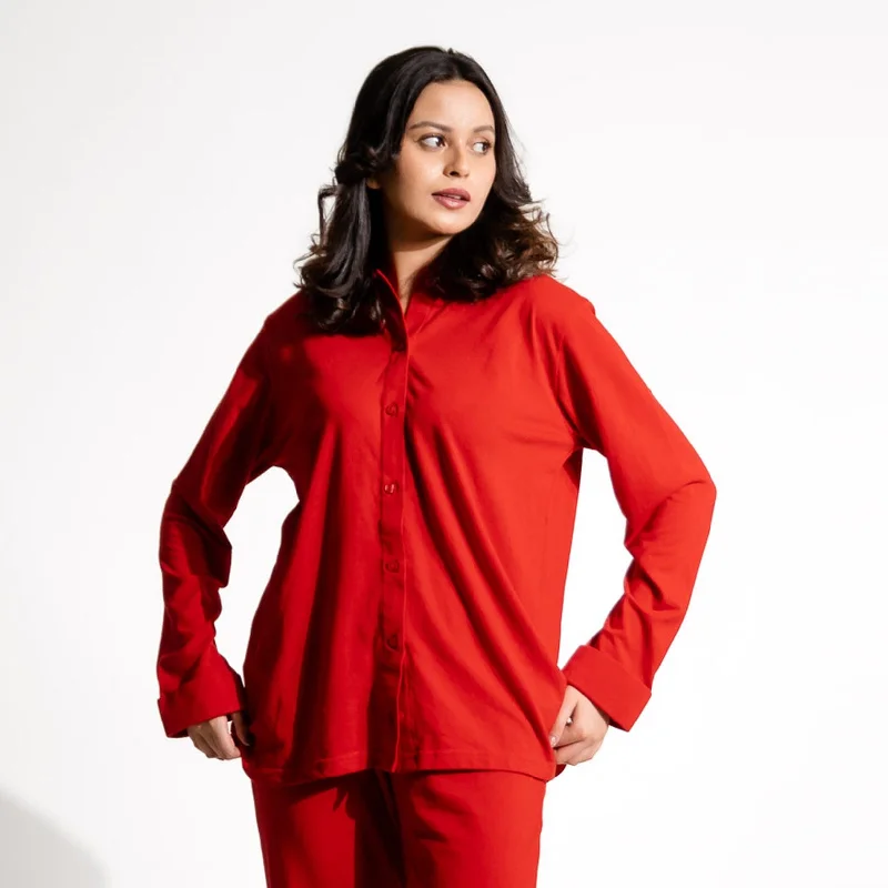 East West By Polo Republica Women's Casual Pique Shirt Relaxed Fit Short Shirt