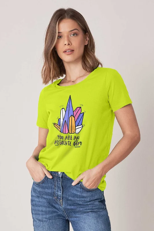 East West Women's Absolute Gem Printed Short Sleeve Tee Shirt Cozy Linen Short Shirt East West Women's Absolute Gem Printed Short Sleeve Tee Shirt Cozy Linen Short Shirt
