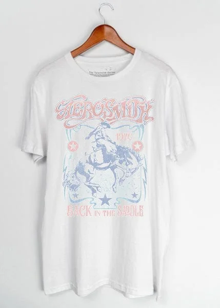 Aerosmith Saddle Rider Tee Boxy Fit Fitted Loose