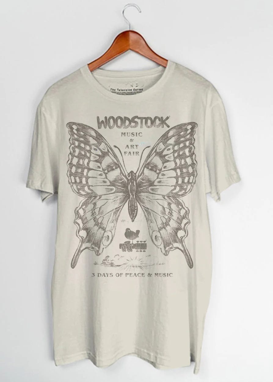 Woodstock Butterfly Tee Hooded Caped Shawl Collar