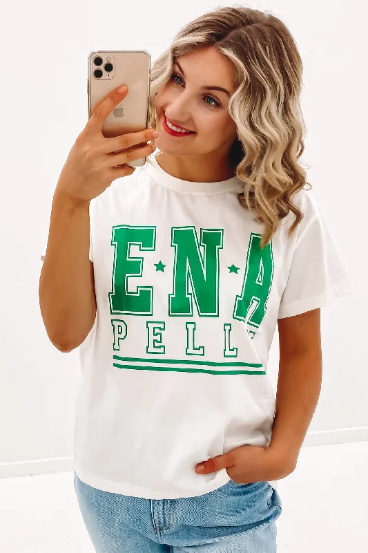 Pelly Gang Tee Vintage White Mesh Canvas Denim