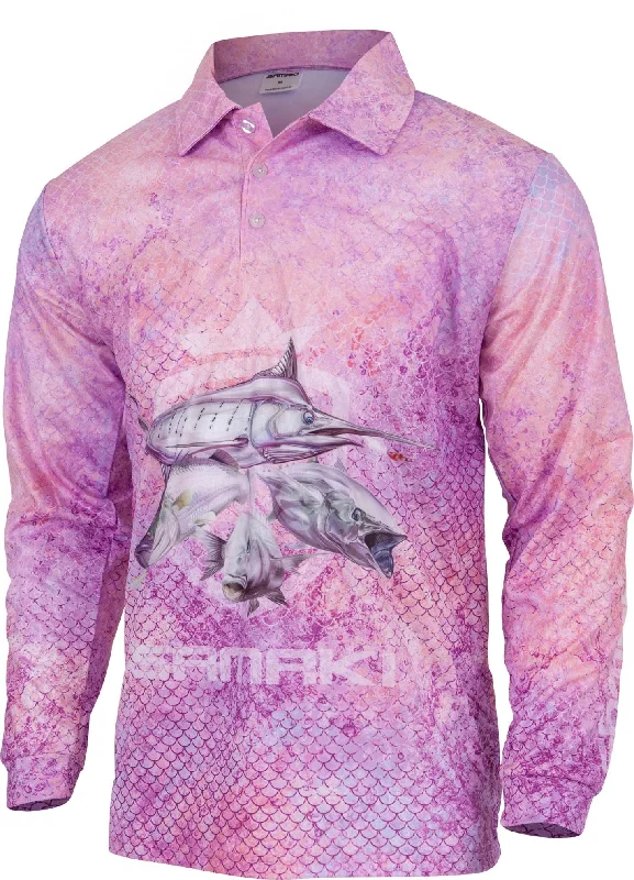 Samaki Dreamtime Adult Fishing Shirts Classic Casual Short Sleeve