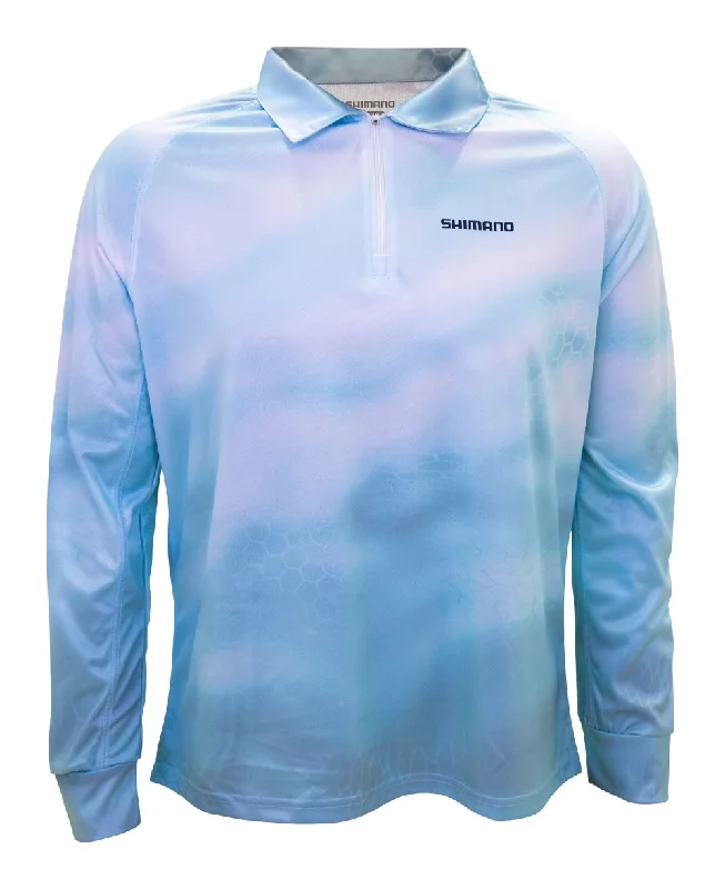 Shimano 24 Ladies Sublimated Fishing Shirts Teal Classic Short Sleeve Tunic