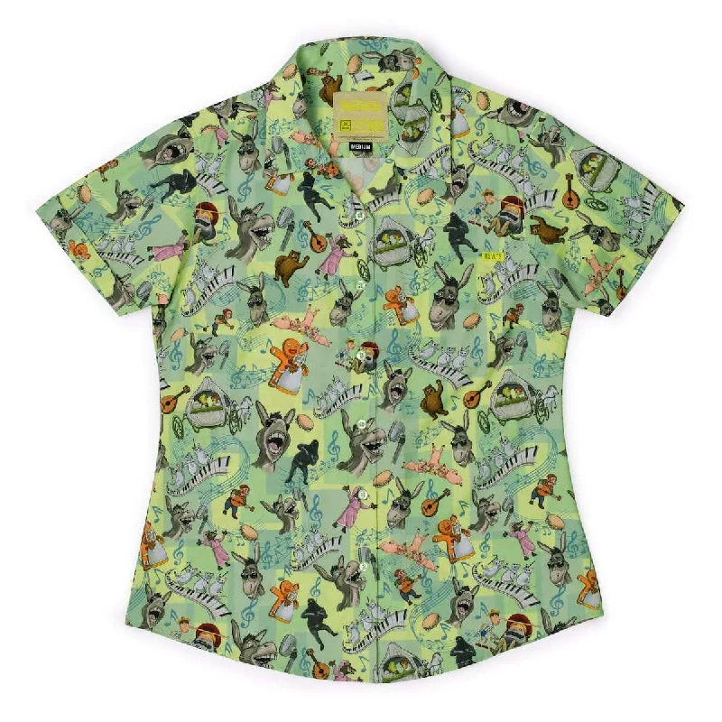 Shrek "Duloc and Roll" – Women's KUNUFLEX Short Sleeve Shirt Fashionable Plaid Short Sleeve Shrek "Duloc and Roll" – Women's KUNUFLEX Short Sleeve Shirt Fashionable Plaid Short Sleeve