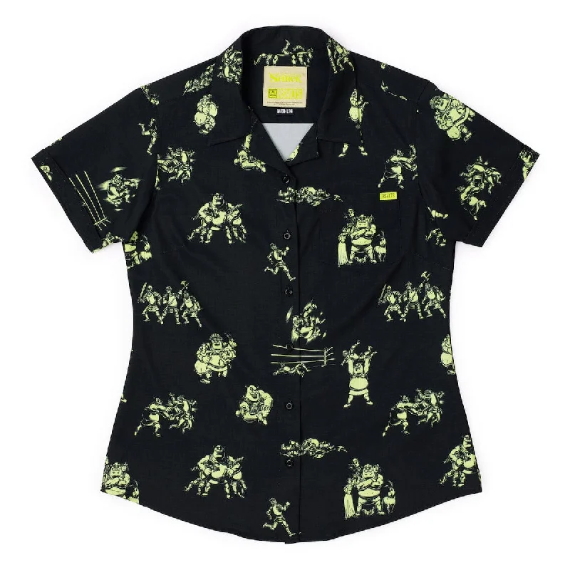 Shrek "Ogre Fight" – Women's KUNUFLEX Short Sleeve Shirt Soft Cotton Short Tee