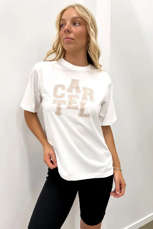 Sophie Tee White Denim Fabric Leather Fabric Suede Fabric