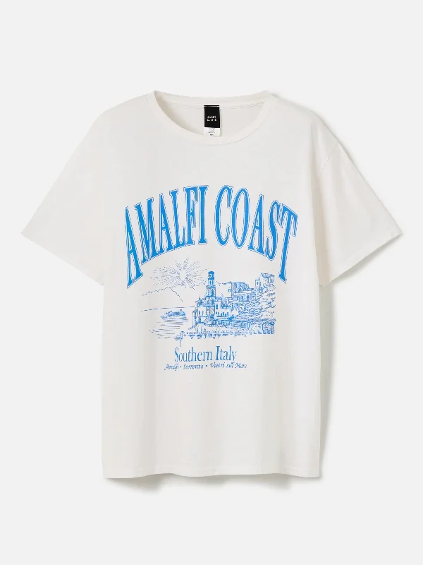 Amalfi Coast Tee Asymmetrical Pockets Print