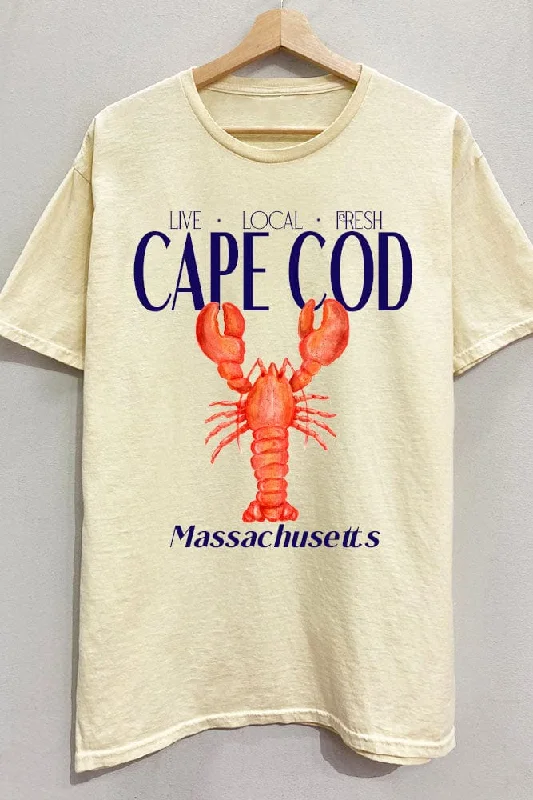 Cape Cod Lobster Tee Ribbed T-Shirt High Neck Heavyweight