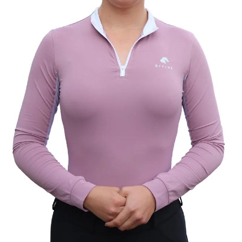 Sweet Lady Sun Shirt - Lilac Purple Cozy Striped Short Sleeve