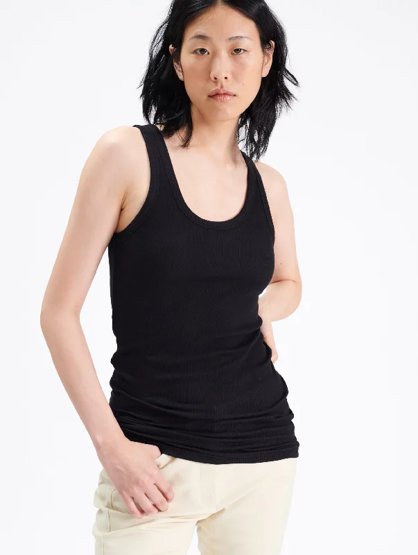 Tee-shirt débardeur en coton mélangé Classic Short Sleeve Blouse