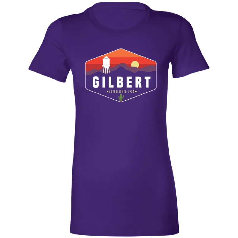 Women's Cut Shirt | Gilbert Sunset | Team Purple Relaxed Button-Down Short Shirt