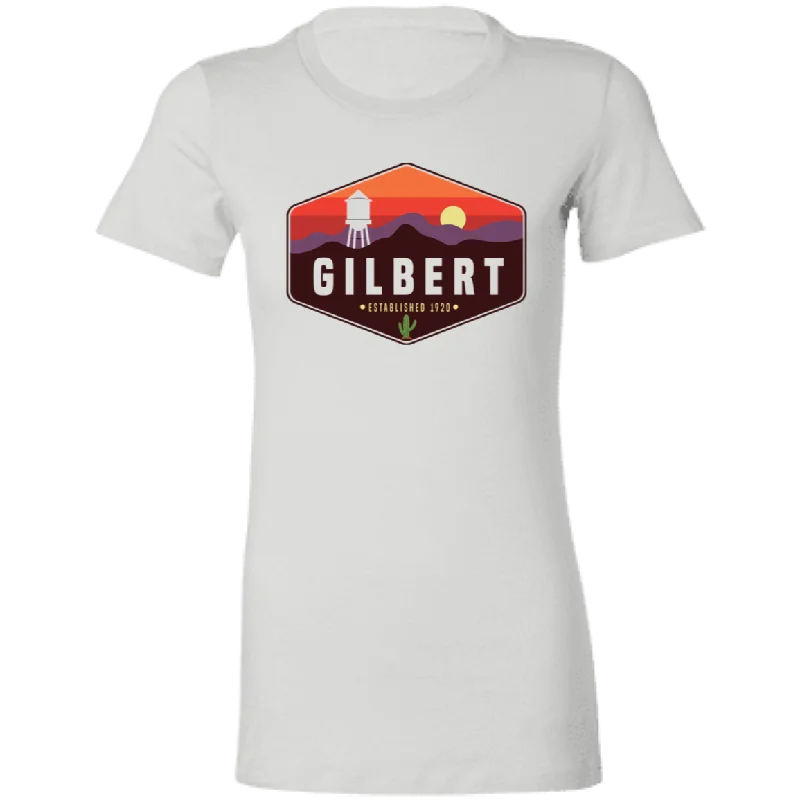 Women's Cut Shirt | Gilbert Sunset | White Stylish Pleated Short Sleeve