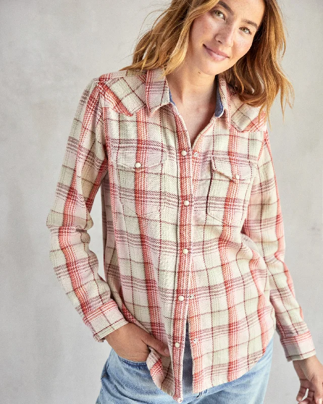 Women's Westerly Blanket Shirt Cozy Printed Short Shirt