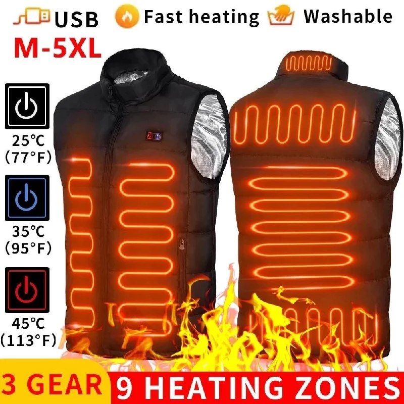 9 Heated Vest Zones Electric Jackets Collared Jacket Crew Neck Jacket Turtle Neck Jacket 9 Heated Vest Zones Electric Jackets Collared Jacket Crew Neck Jacket Turtle Neck Jacket