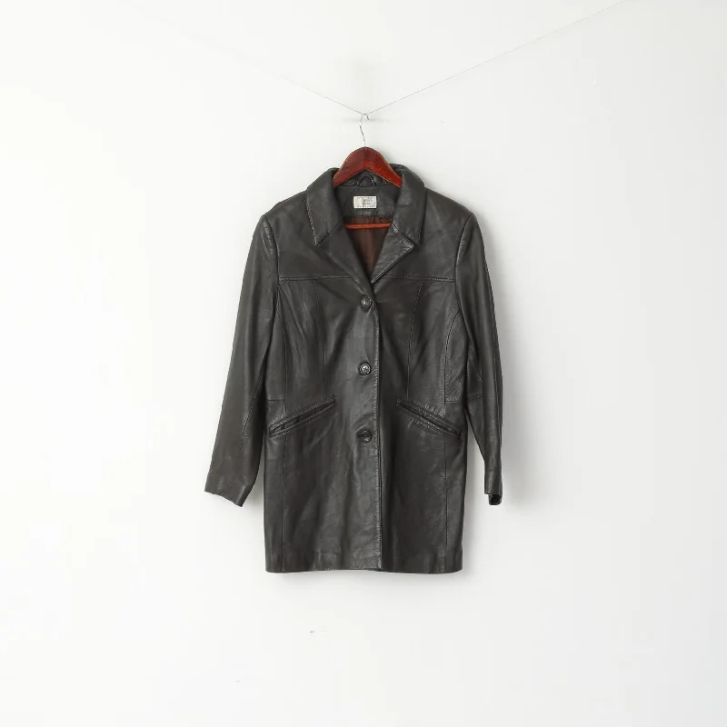 Alba Moda Women 12 38 Jacket Brown Real Leather Soft Single Breasted Classic Top Mesh Jacket Canvas Jacket Denim Jacket Alba Moda Women 12 38 Jacket Brown Real Leather Soft Single Breasted Classic Top Mesh Jacket Canvas Jacket Denim Jacket