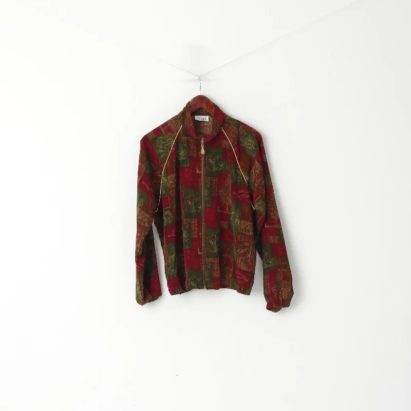 Teddi Women M Jacket Multicolour Festival Leaf Print Full Zipper Lightweight 90s Pockets Top Denim Jacket Leather Jacket Suede Jacket Teddi Women M Jacket Multicolour Festival Leaf Print Full Zipper Lightweight 90s Pockets Top Denim Jacket Leather Jacket Suede Jacket