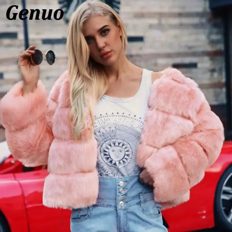 FZ Women's Vintage fluffy faux fur winter jacket Plaid Jacket Tartan Jacket Houndstooth Jacket FZ Women's Vintage fluffy faux fur winter jacket Plaid Jacket Tartan Jacket Houndstooth Jacket