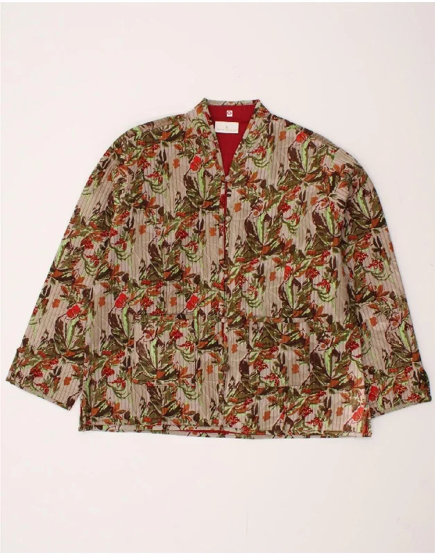 HOUSE OF BRUAR Womens Bomber Jacket UK 18 XL Multicoloured Floral Lace Jacket Ribbed Jacket Sequined Jacket HOUSE OF BRUAR Womens Bomber Jacket UK 18 XL Multicoloured Floral Lace Jacket Ribbed Jacket Sequined Jacket