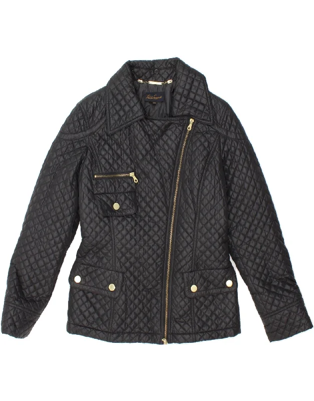 LUISA SPAGNOLI Womens Quilted Jacket IT 44 Medium Black Polyamide Herringbone Jacket Houndstooth Jacket Plaid Jacket LUISA SPAGNOLI Womens Quilted Jacket IT 44 Medium Black Polyamide Herringbone Jacket Houndstooth Jacket Plaid Jacket