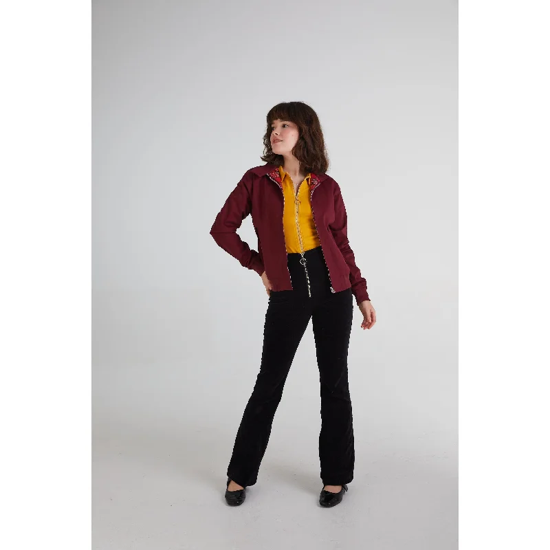 Modfather Clothing - Women's Merlot - Harrington Jacket Print Jacket Jacquard Jacket Patchwork Jacket Modfather Clothing - Women's Merlot - Harrington Jacket Print Jacket Jacquard Jacket Patchwork Jacket