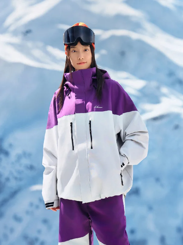 NIS 2L Colorblock Snow Jacket - Unisex Cardigan Sweater Pullover