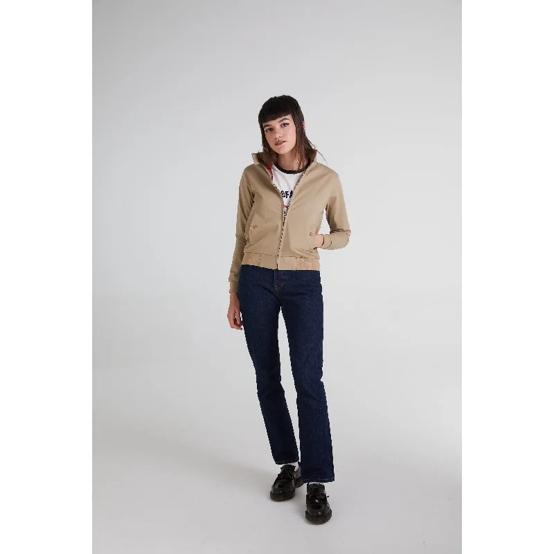 Modfather Clothing - Women's Stone - Harrington jacket Bomber Jacket Anorak Windbreaker Modfather Clothing - Women's Stone - Harrington jacket Bomber Jacket Anorak Windbreaker