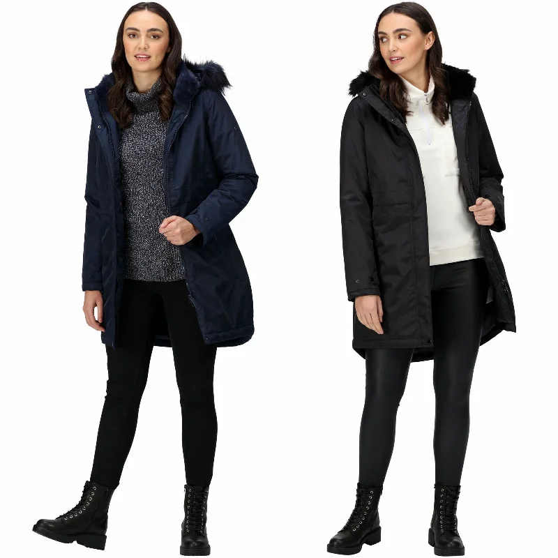 Regatta Womens Lyanna Waterproof Parka Jacket Cardigan Sweater Pullover