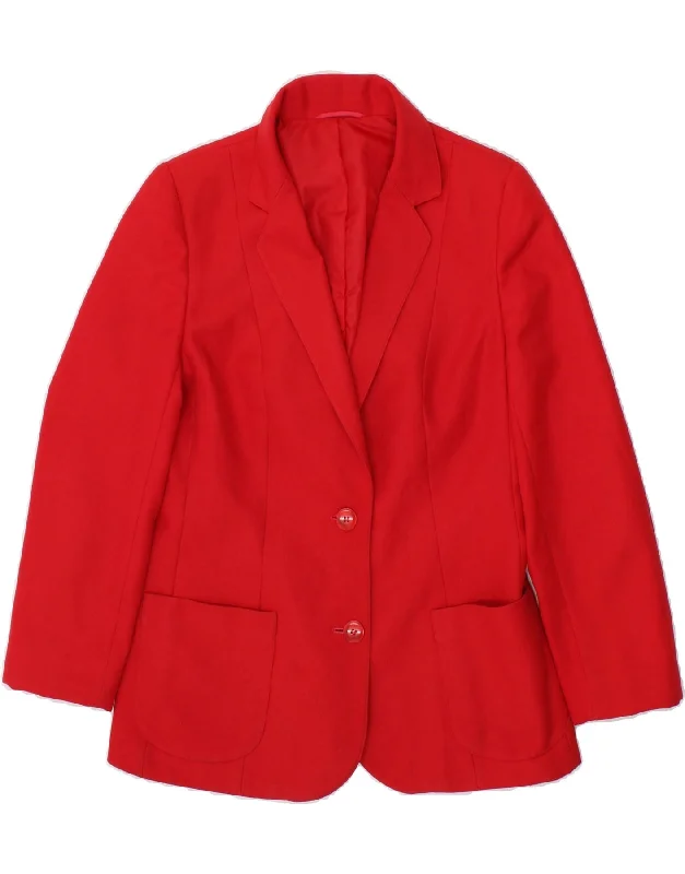 ST MICHAEL Womens 2 Button Blazer Jacket UK 12 Medium Red Polyester Satin Jacket Silk Jacket Chiffon Jacket ST MICHAEL Womens 2 Button Blazer Jacket UK 12 Medium Red Polyester Satin Jacket Silk Jacket Chiffon Jacket
