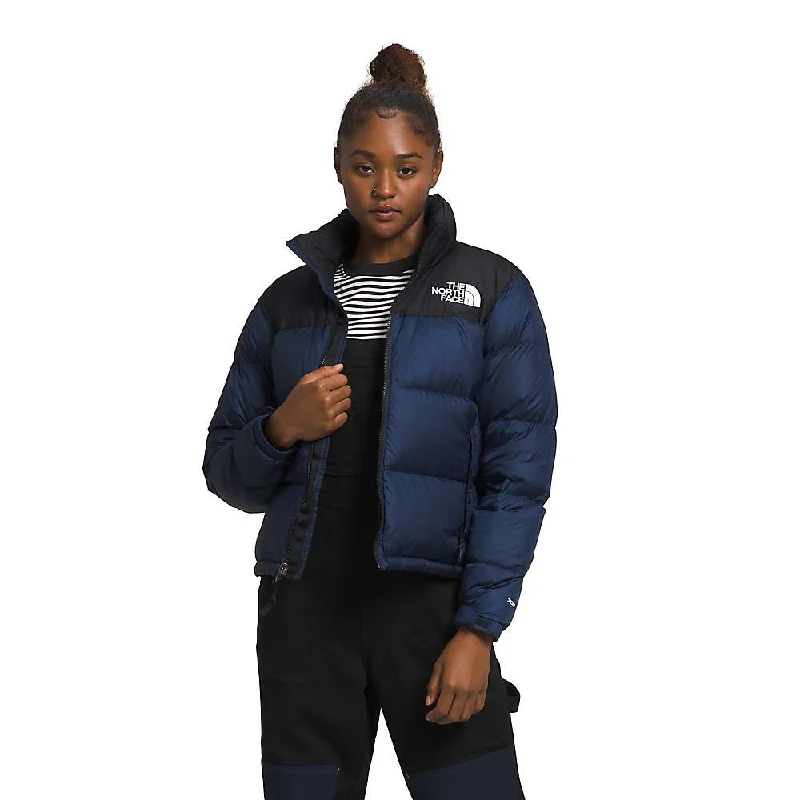 The North Face Womens 1996 Retro Nuptse Jacket A-Line Jacket Boat Neck Shawl Collar