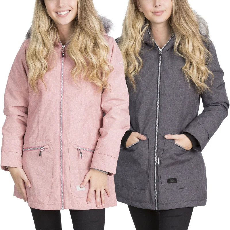 Trespass Womens Day By Day Waterproof Parka Jacket Satin Jacket Silk Jacket Chiffon Jacket