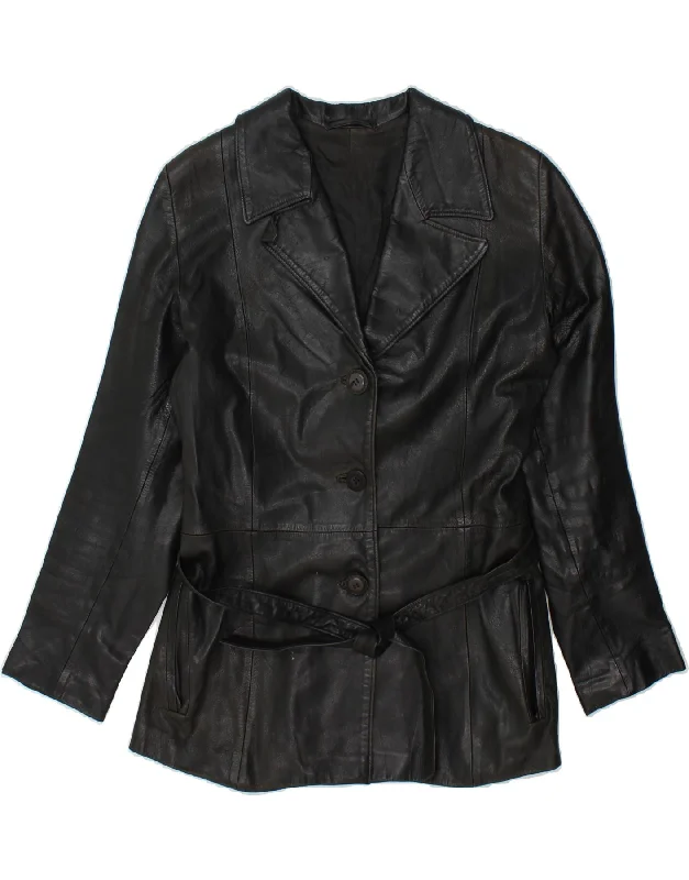 VINTAGE Womens Leather Jacket IT 42 Medium Black Satin Jacket Silk Jacket Chiffon Jacket VINTAGE Womens Leather Jacket IT 42 Medium Black Satin Jacket Silk Jacket Chiffon Jacket