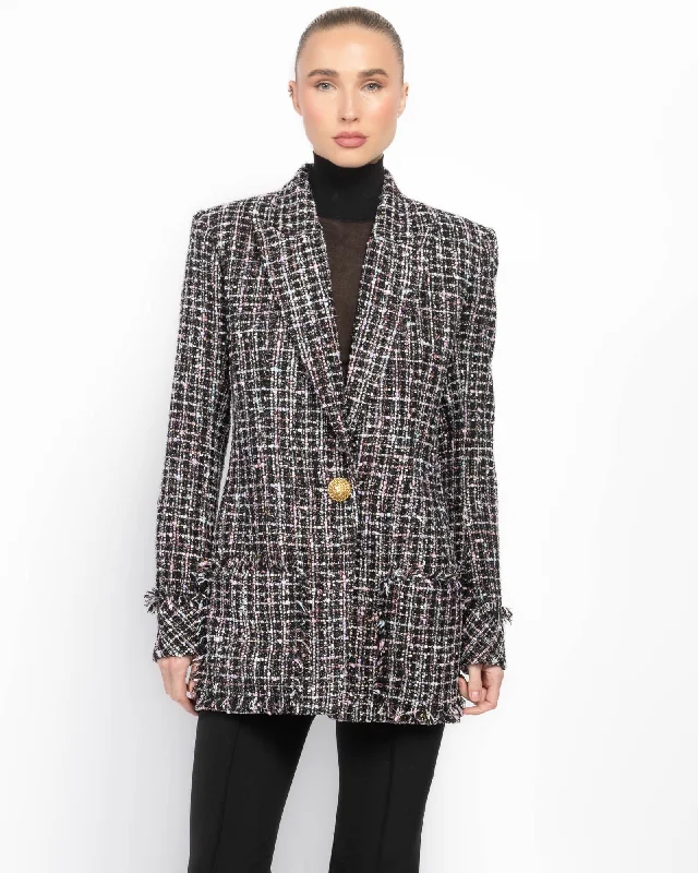 Tweed Fitted Jacket Jacket Blazer Coat