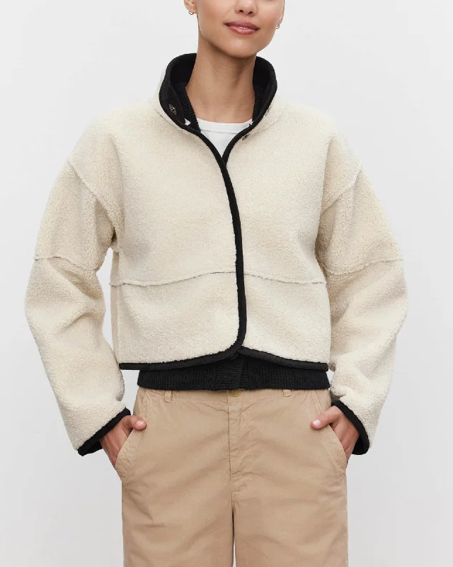 Sherpa Crop Jacket Rayon Fabric Velvet Fabric Corduroy Fabric