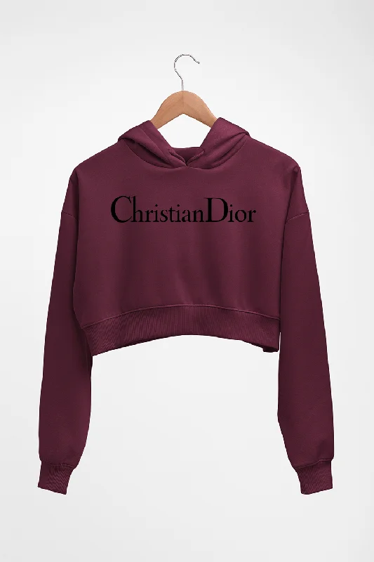 ChristianDior Crop HOODIE FOR WOMEN Hoodie with Hem Raw Edge Edgy Unfinished