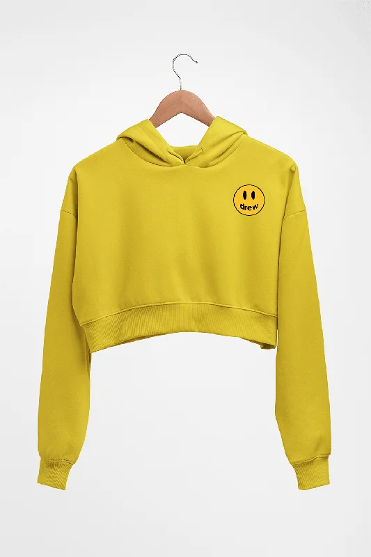 Drew House Logo Crop HOODIE FOR WOMEN Hoodie with Zipper Versatile Modern