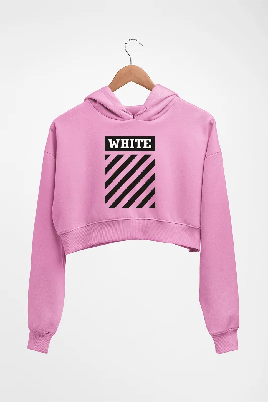 off white Crop HOODIE FOR WOMEN Hoodie with Print Artistic Unique
