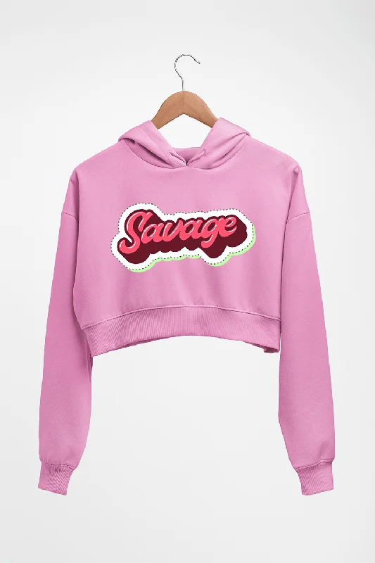 Savage Crop HOODIE FOR WOMEN Hoodie with Rhinestones Sparkly Elegant
