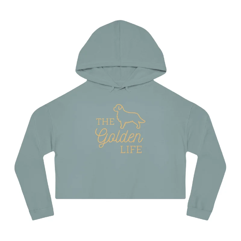 Golden Life Hoodie (Cropped) Hoodie with Tie-Dye Psychedelic Retro