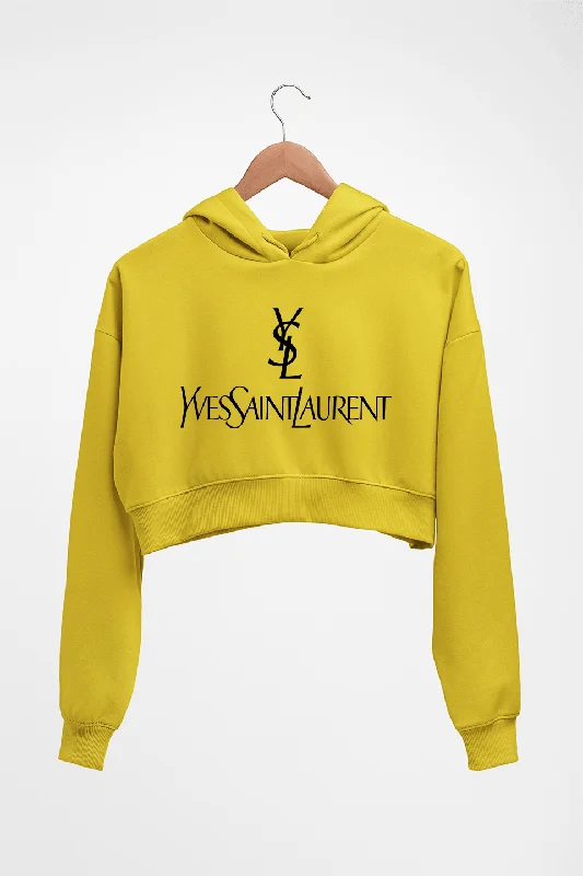 YSL Crop HOODIE FOR WOMEN Hoodie with Hem Lace Feminine Delicate