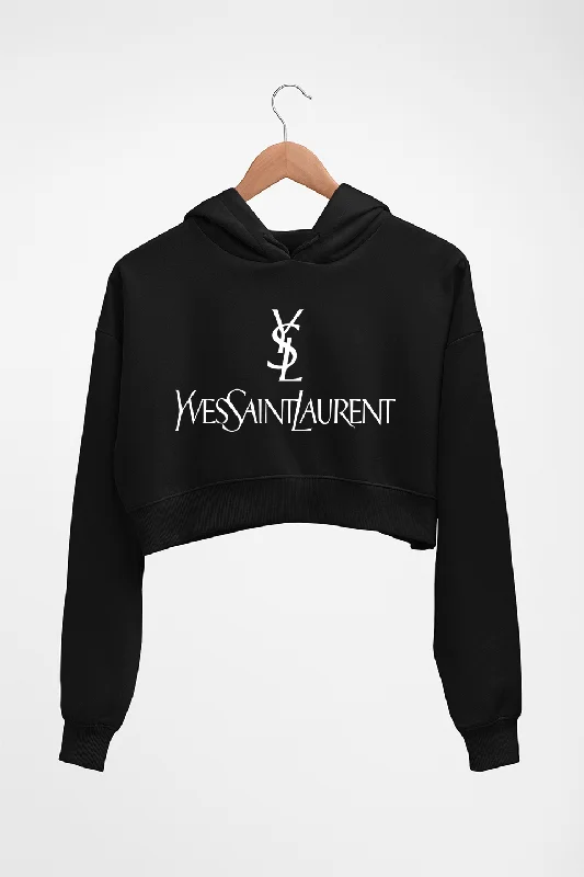 Yves Saint Laurent_YSL Crop HOODIE FOR WOMEN Hoodie with Hem Ribbing Snug Secure