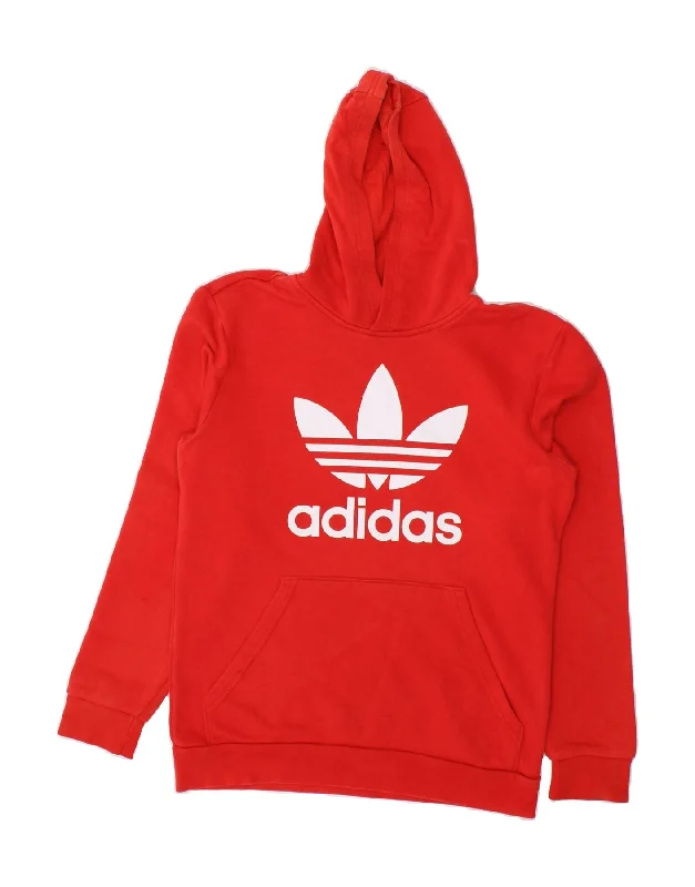 ADIDAS Boys Graphic Hoodie Jumper 14-15 Years Red Cotton Hoodie with Strings Custom Fit Adjustable ADIDAS Boys Graphic Hoodie Jumper 14-15 Years Red Cotton Hoodie with Strings Custom Fit Adjustable