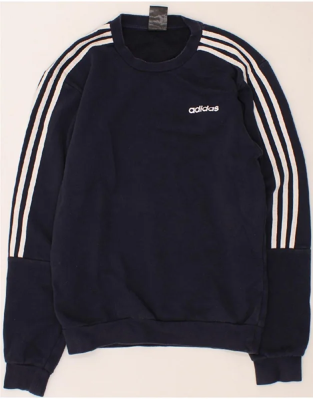 ADIDAS Mens Sweatshirt Jumper Small Navy Blue Cotton Hoodie with Slim Fit Tailored Modern ADIDAS Mens Sweatshirt Jumper Small Navy Blue Cotton Hoodie with Slim Fit Tailored Modern