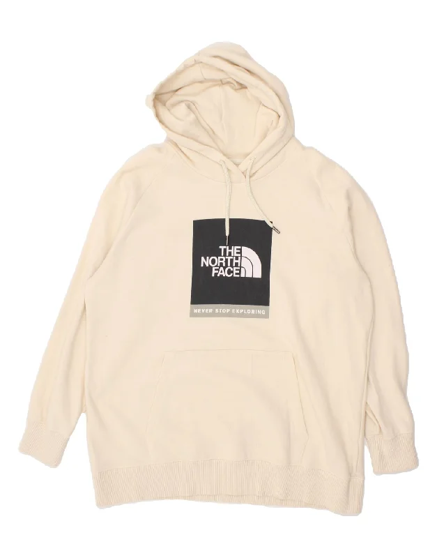 ADIDAS Womens Tall Graphic Hoodie Jumper UK 18 XL Beige Cotton Hoodie with Ribbed Cuffs Snug Fit Comfort ADIDAS Womens Tall Graphic Hoodie Jumper UK 18 XL Beige Cotton Hoodie with Ribbed Cuffs Snug Fit Comfort