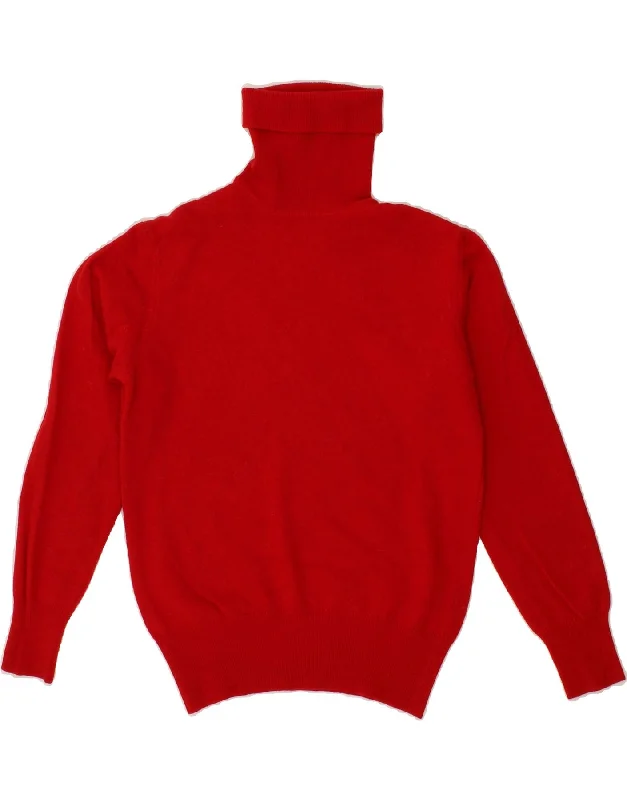 BENETTON Womens Roll Neck Jumper Sweater IT 46 Large Red Lambswool Machine Wash Dry Clean Hand Wash BENETTON Womens Roll Neck Jumper Sweater IT 46 Large Red Lambswool Machine Wash Dry Clean Hand Wash