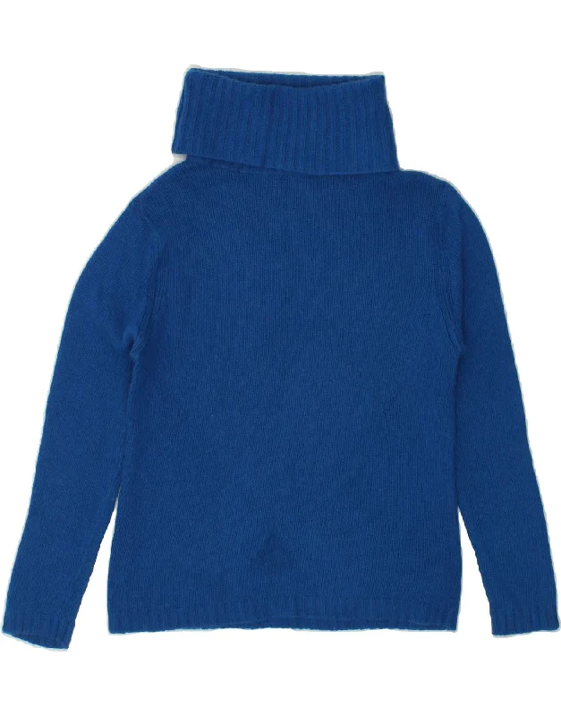 BIAGGINI Womens Roll Neck Jumper Sweater UK 10 Small Blue Polyamide Beaded Sweater Sequined Faux Fur BIAGGINI Womens Roll Neck Jumper Sweater UK 10 Small Blue Polyamide Beaded Sweater Sequined Faux Fur
