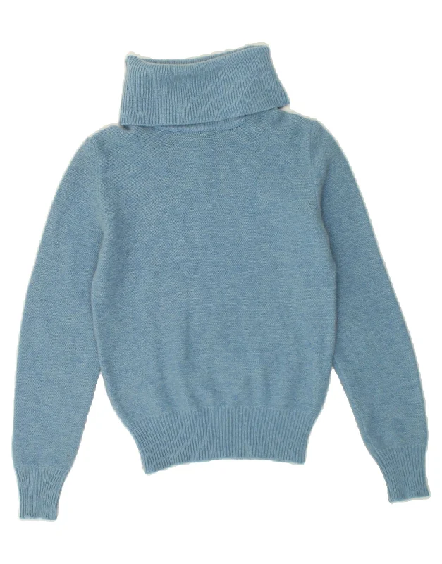 C&A Womens Roll Neck Jumper Sweater IT 36 XS Blue Acrylic Chenille Blend Fleece Blend Nylon Blend C&A Womens Roll Neck Jumper Sweater IT 36 XS Blue Acrylic Chenille Blend Fleece Blend Nylon Blend