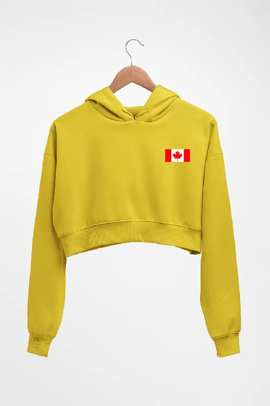 Canada Flag Crop HOODIE FOR WOMEN Hoodie Sweatshirt Pullover
