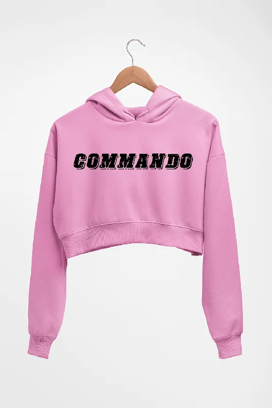 Commando Crop HOODIE FOR WOMEN Hoodie with Hem Detail Decorative Unique